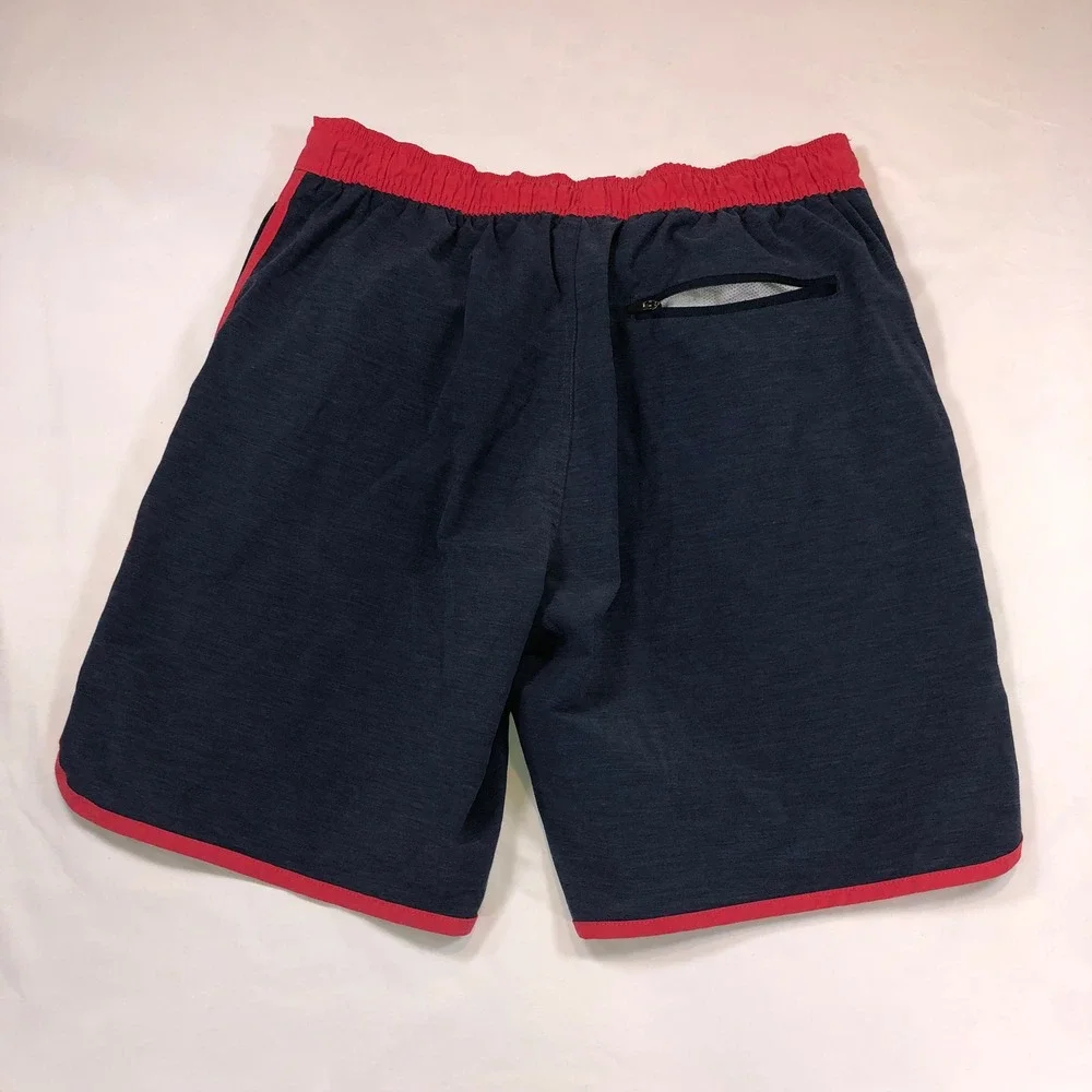 George Mens Swim Trunks Blue Cove Red Trim Board Shorts Size M 32-34 GM29397